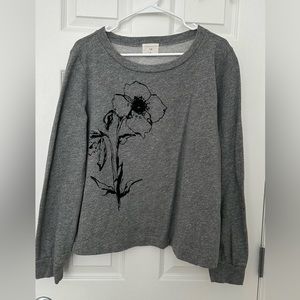 T.La Grey Scoop-neck Sweater